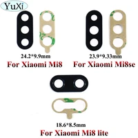 yuxi 2pcs camera glass lens for xiaomi mi 8 8 lite 8 se mi8se rear bcak camera glass cover self adhesive sticke