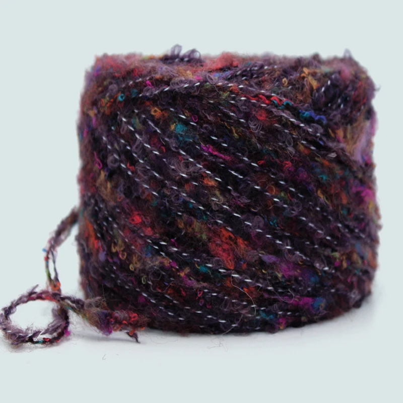 250g Natural Soft Plush Wool Cashmere Acrylic Loop Yarn Unique Fancy Space Dye Hand Crochet Knitting Croche Thread Z4974