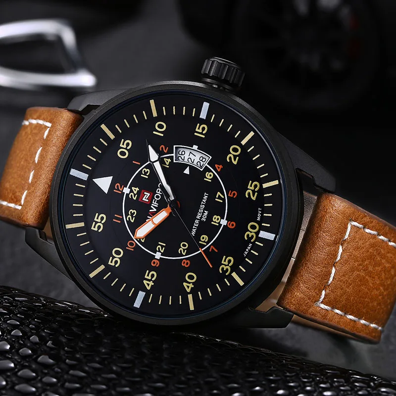 Новый Модный Топ Элитный бренд Naviforce спортивные часы для мужчин кварцевые ультра