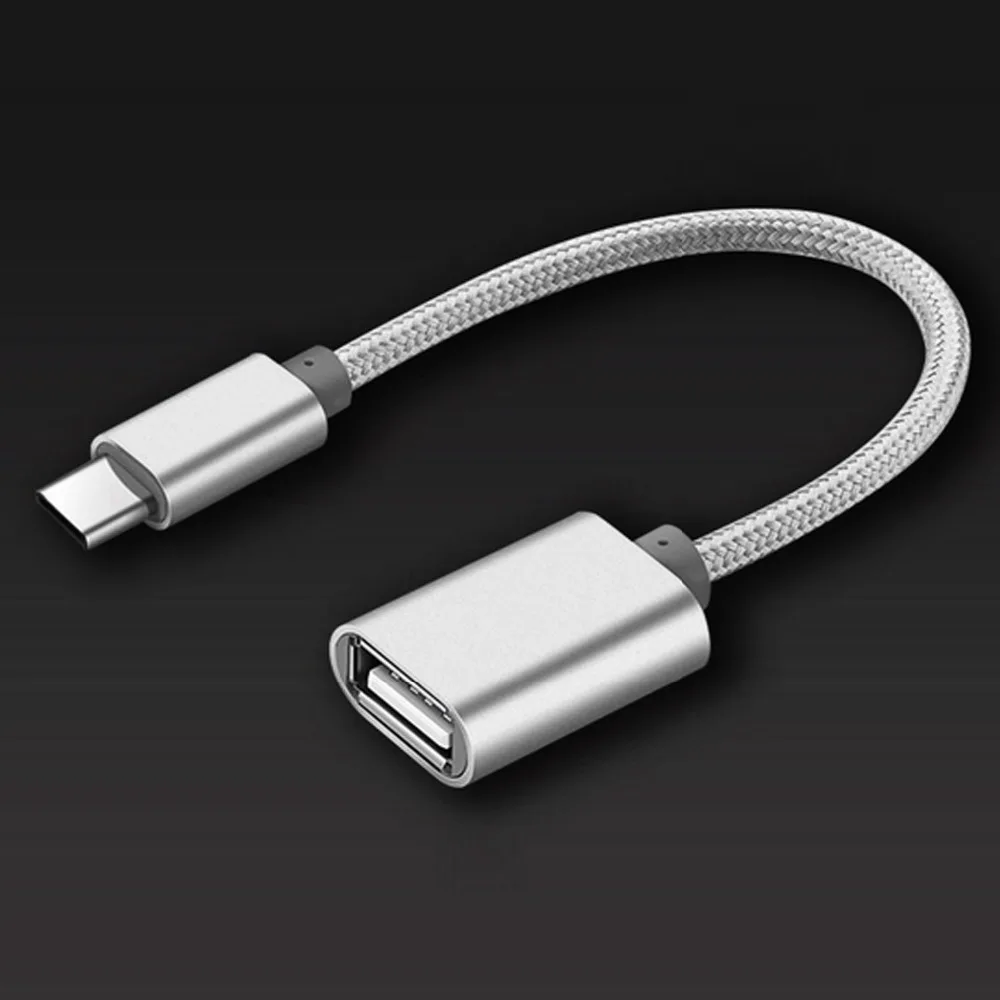 Besegad 2 шт. Тип usb C "папа" в USB 0 Женский адаптер OTG кабель для MacBook Pro Dell XPS 15 13 samsung - Фото №1