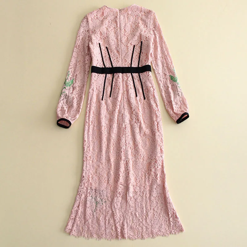 2017 весеннее модное платье для подиума женское высококачественное кружевное с