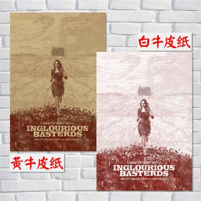 Художественный постер Inglourious Basterds из крафт бумаги для бара кафе фирменное