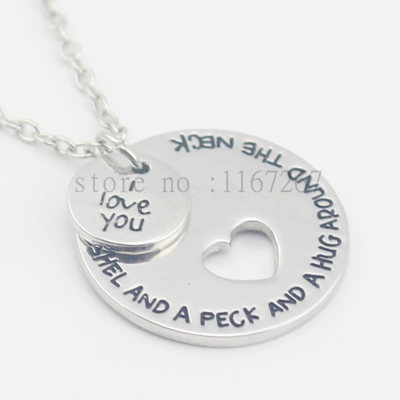 2016 Лидер продаж! Ювелирные изделия ручной штамповки Я тебя люблю бушля и пек