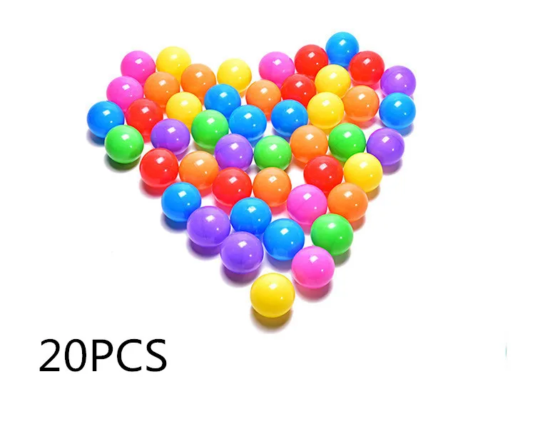 20pcs randomly 5,5 см Экологичный красочный мяч мягкий пластиковый Океанский шар Забавная детская игрушка для плавания бассейн океан волнистый шар - Цвет: 20pcs randomly