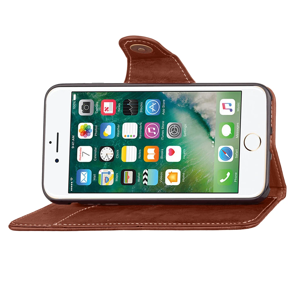 Чехол для Apple iPhone 6 + 6S Plus 5 дюймов чехол кошелек карт флип телефона из