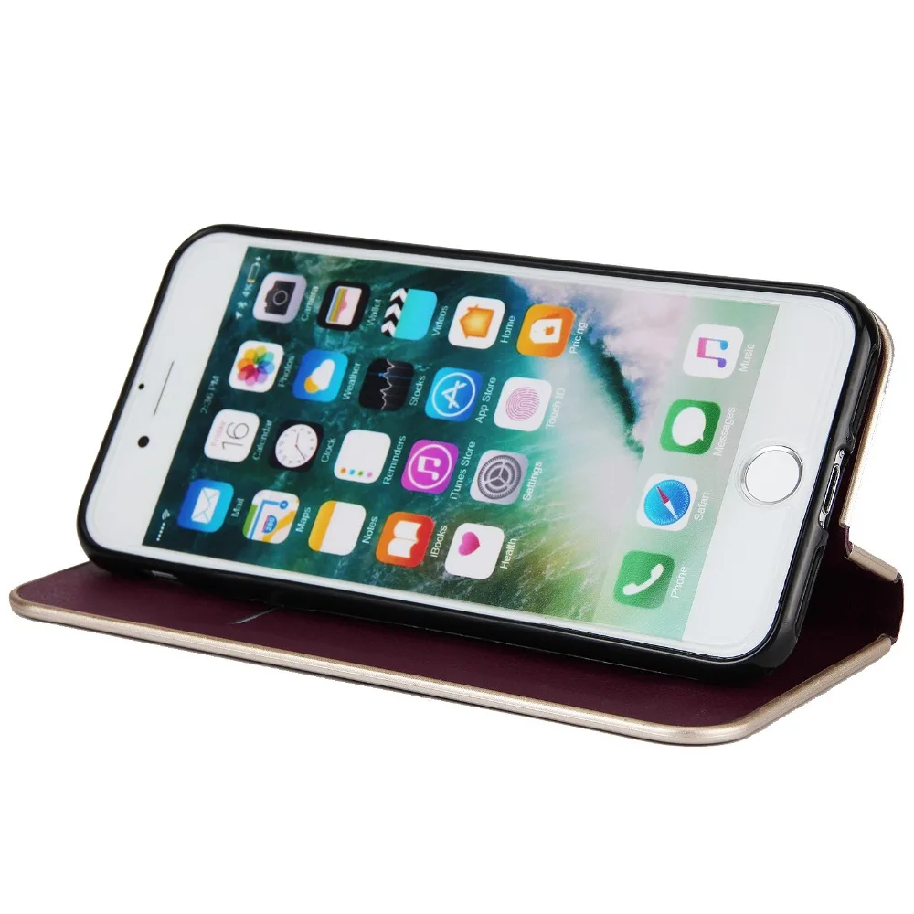Leather Case For Apple iPhone 5 5s SE /6 6s Plus Wallet Credit Slot Stand Cover Luxury 7 Magnetic flip Holster |