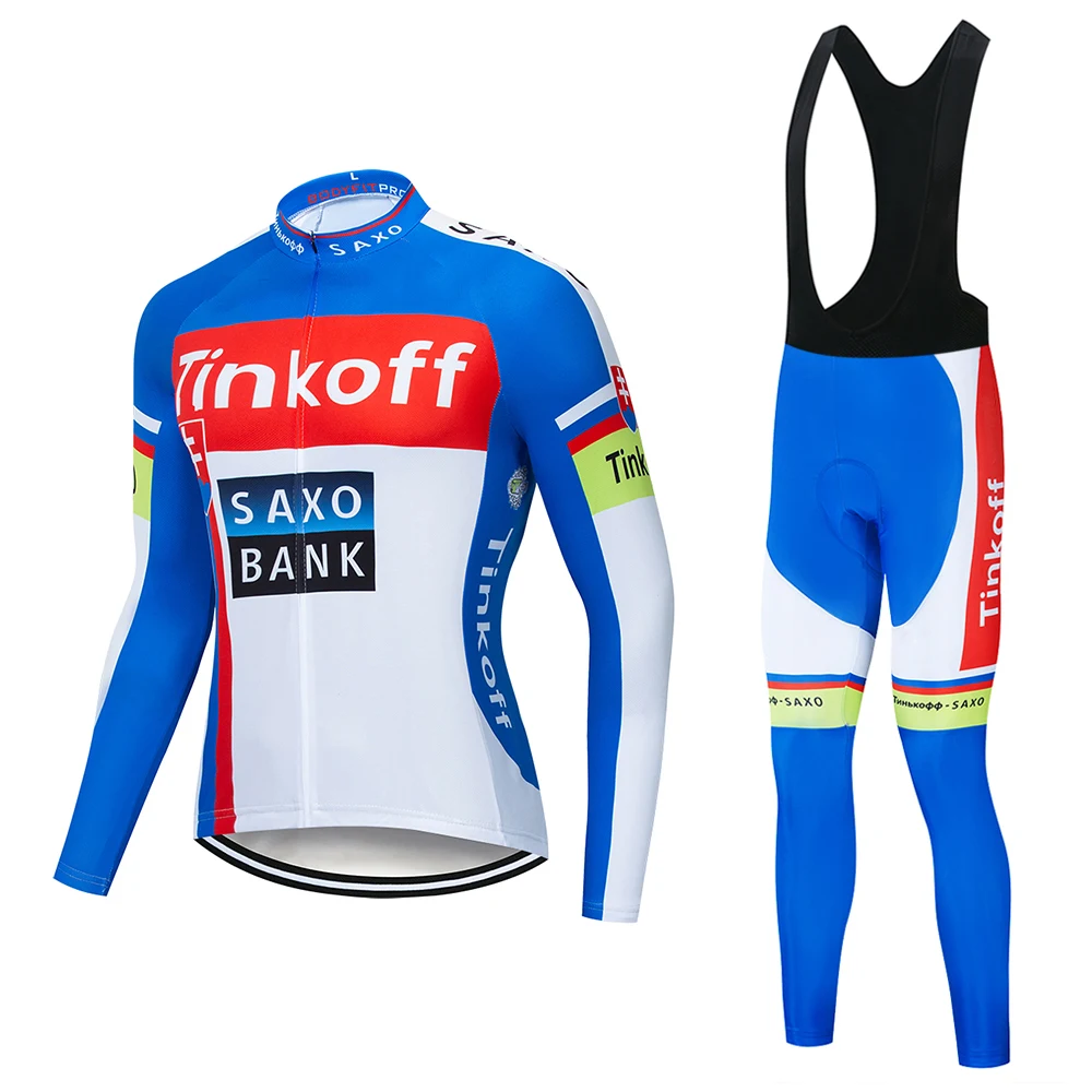 2019 Тинькофф saxo bank с длинным рукавом Майо Ropa Ciclismo майки спортивные/осень Mountain