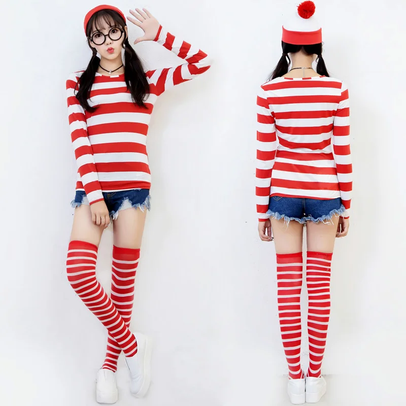 Костюм Аниме Wally женский костюм дня книги недели Wenda Waldo маскарадный рубашка шляпа