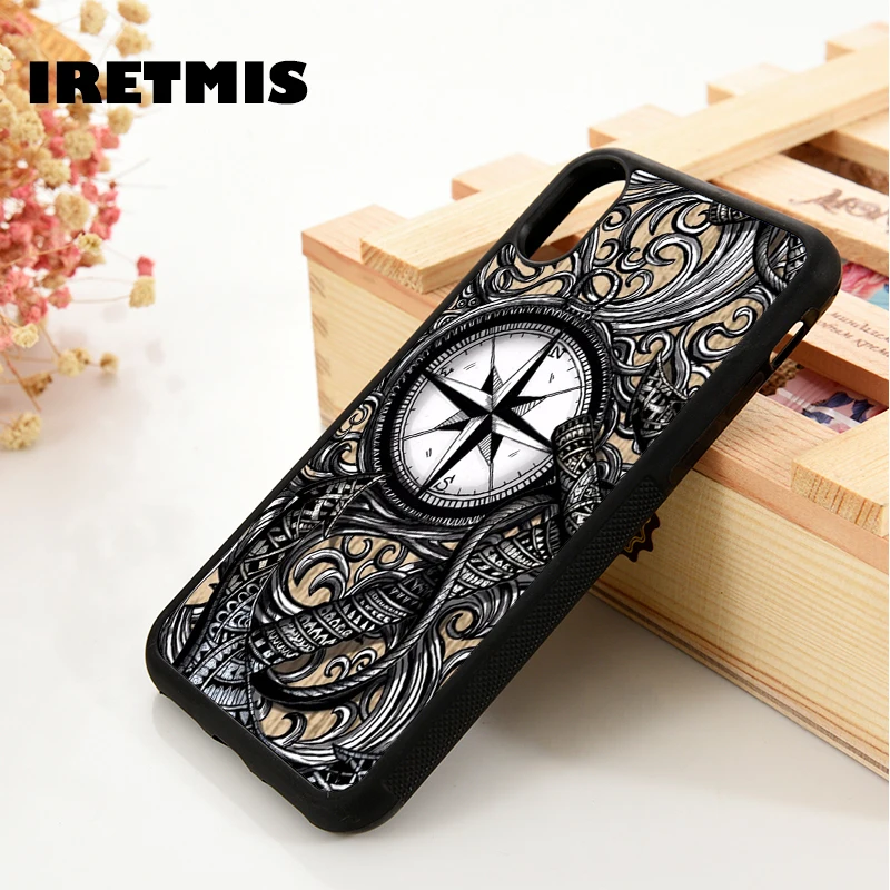 Чехол для телефона Iretmis 5 5S SE 6 6S чехол iPhone 7 8 plus X Xs 11 Pro Max XR якорь компас Морской