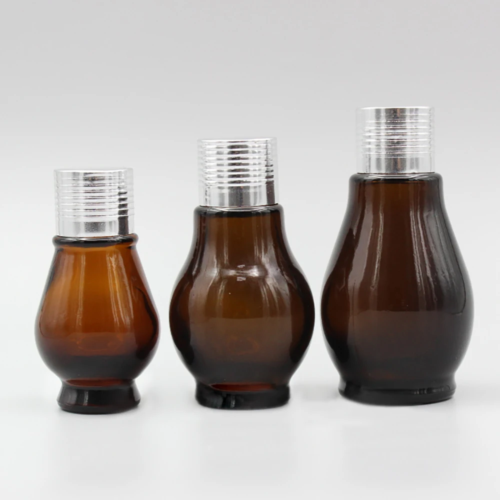 Skincare Packaging 20ml cosmetic oil bottle with lid, glass bottle cream refillable bottle