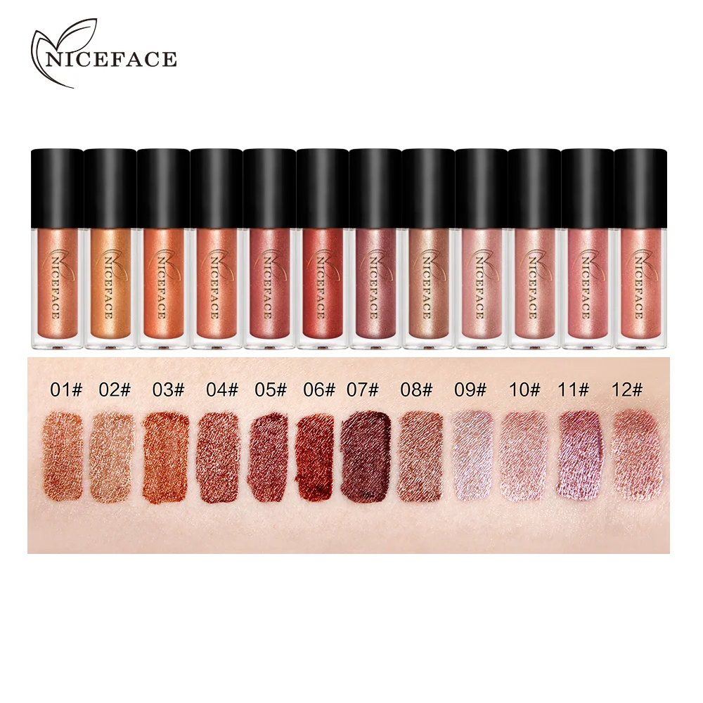 Бренд NICEFACE жидкая водостойкая матовая помада цвета металлик блестящий блеск для