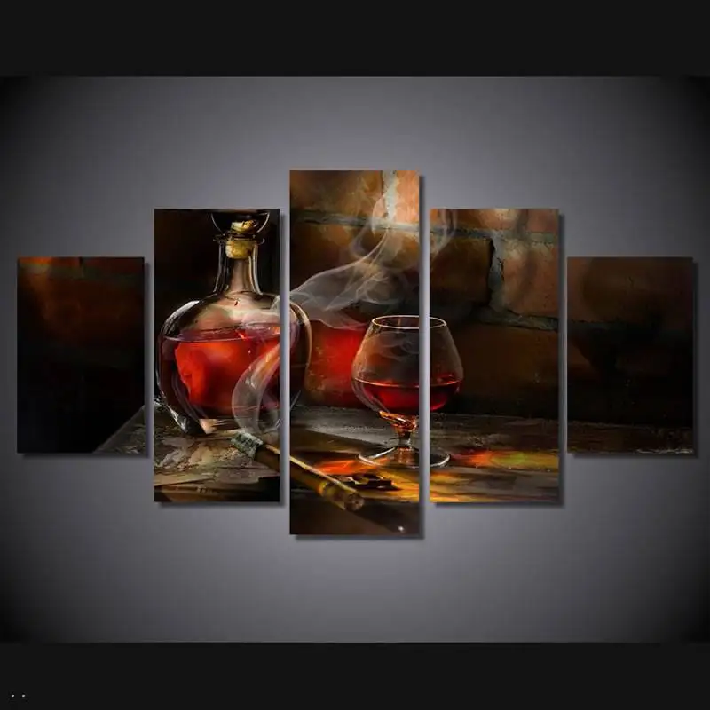 Картина на холсте с изображением бутылки сигары 91173|picture canvas|painting canvasprint poster |