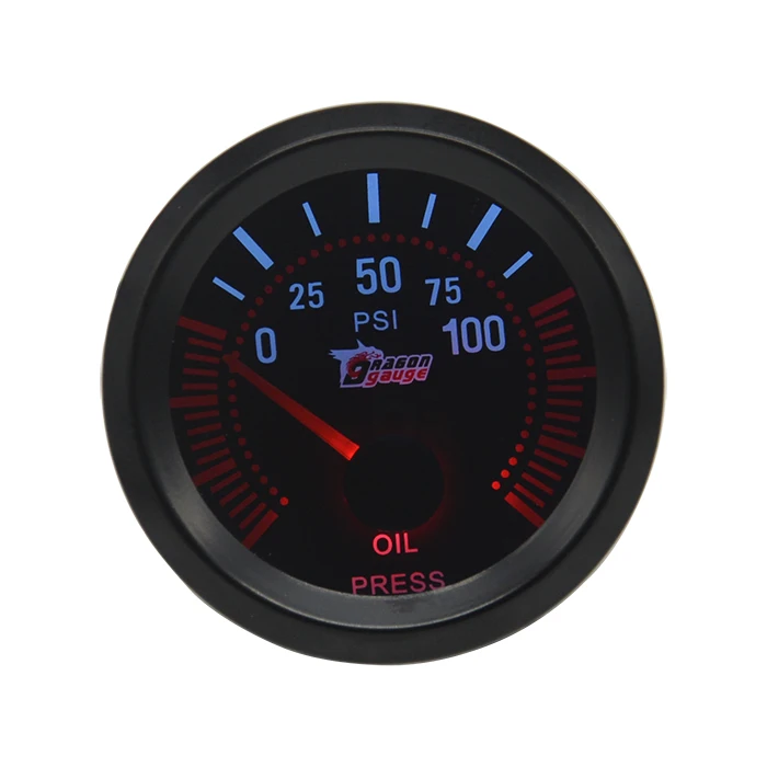 Oil pressure Драгун Калибр 52 мм белая подсветка Boost/Trubin/вакуум/температура воды/Температура масла/давление масла/Вольт Датчик тахометр RPM метр - Цвет: Oil pressure