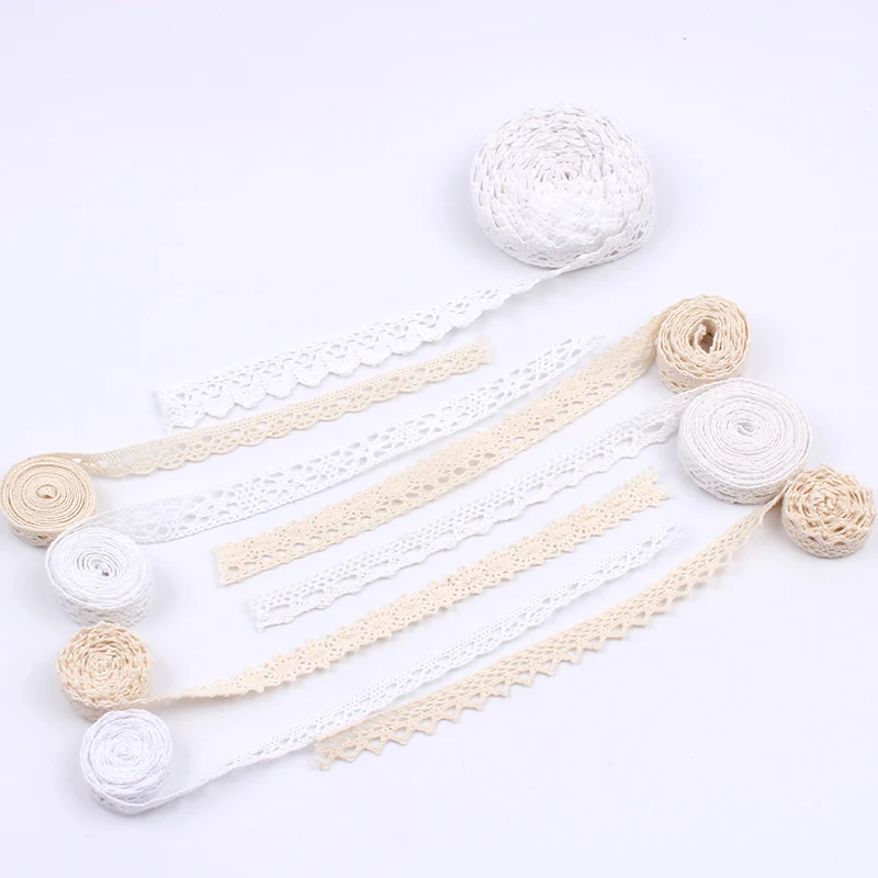30 ярдов смешанные белые бежевые хлопковые кружева планки Сделай Сам шитье