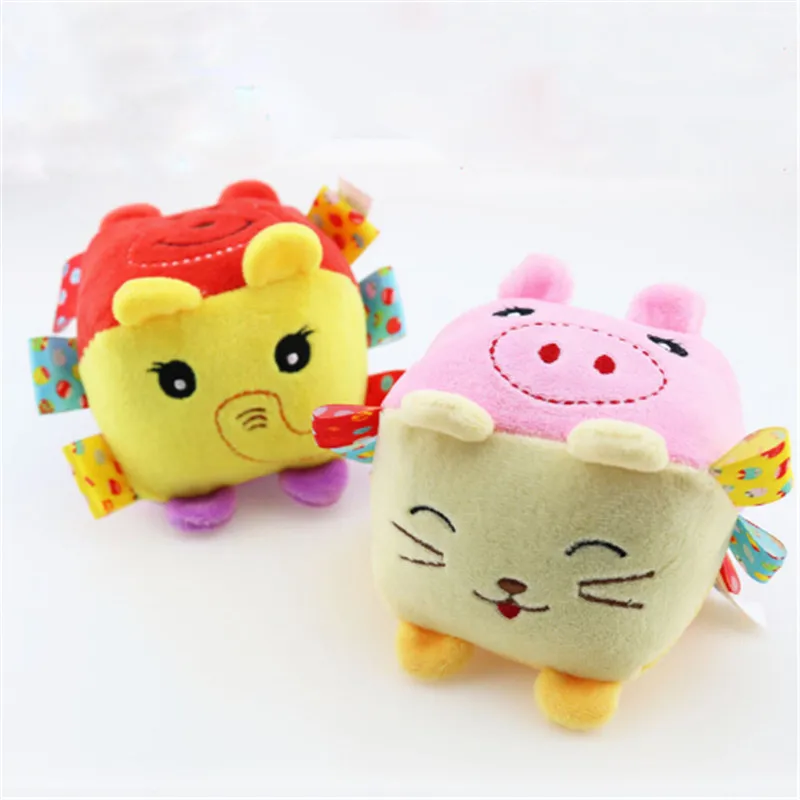 Горячие мягкие милые кубические погремушки-мобильные телефоны детские игрушки с