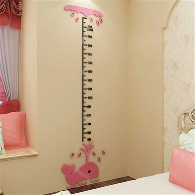 Мультяшные наклейки с изображением Кита украшения для детской комнаты 3d