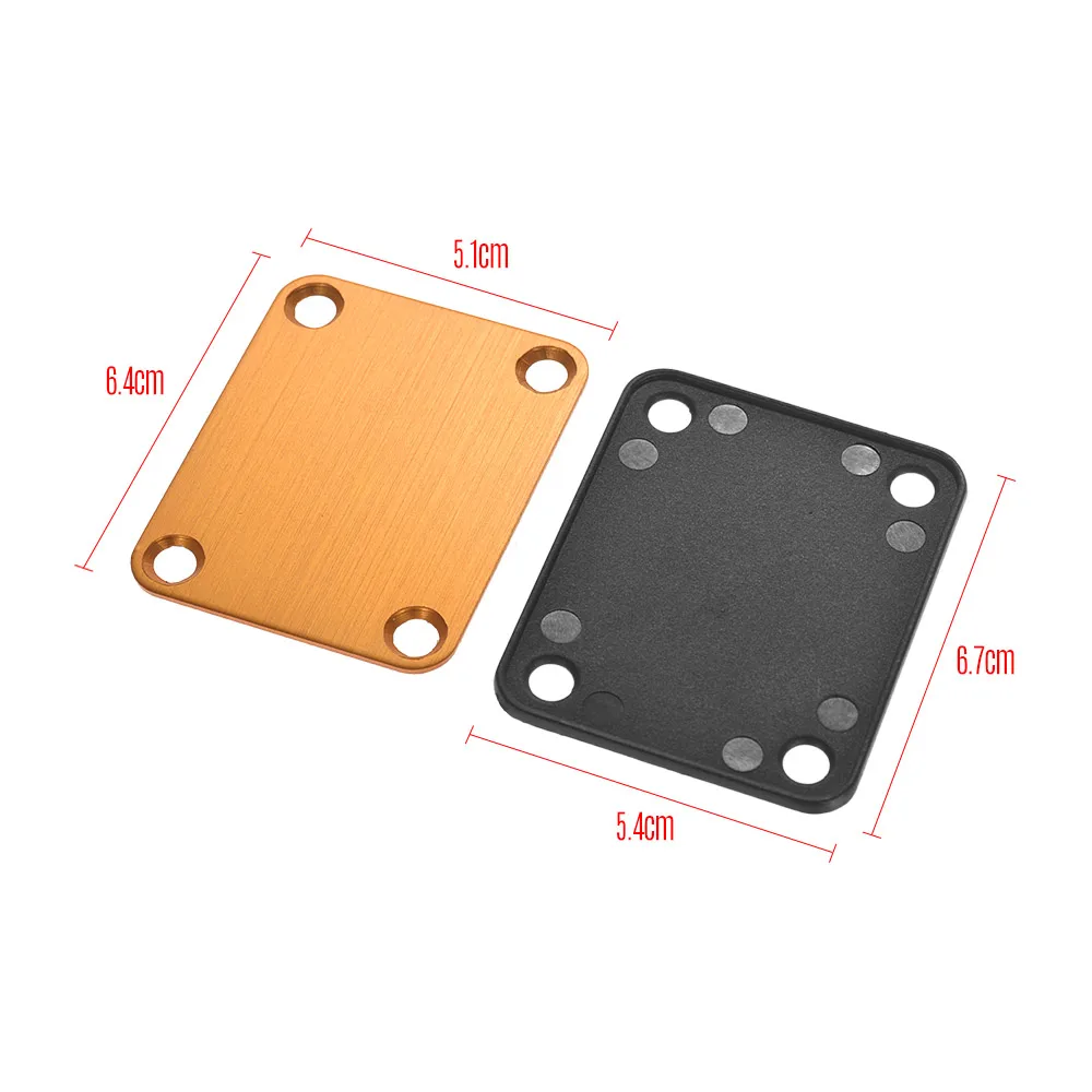 2 шт. накладки на шею для гитары винты из алюминиевого сплава Пластиковая Задняя