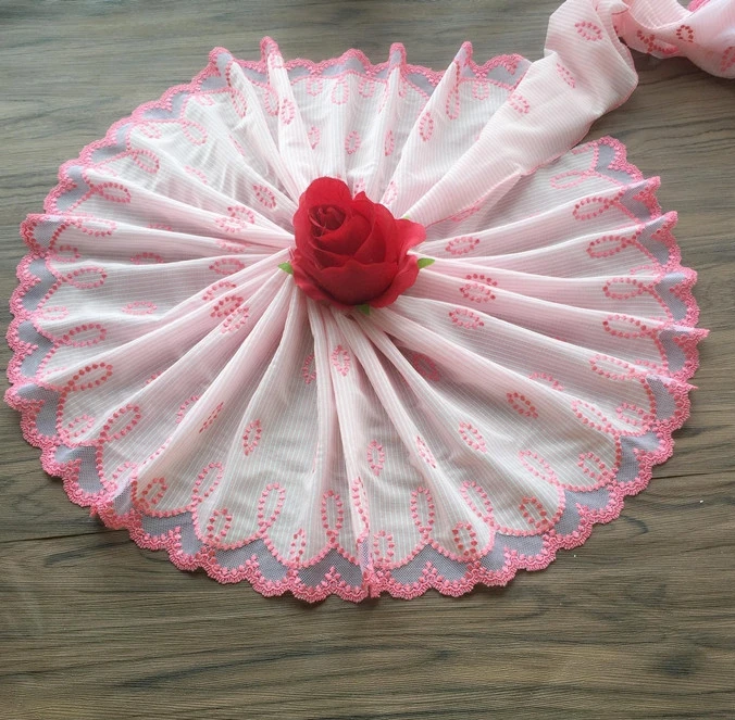 20cm wide pink light green soft close-fitting mesh lace skirt accessories DIY decoration | Дом и сад