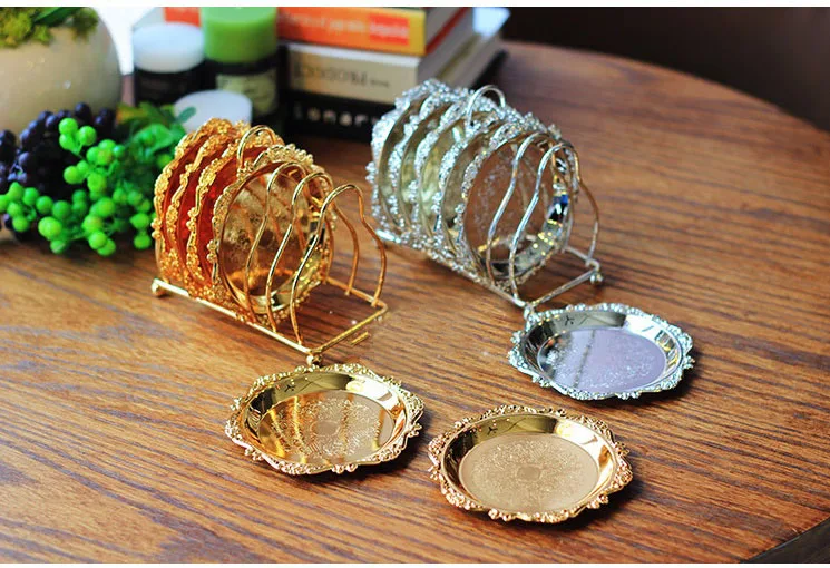 6 шт. в комплекте европейский стиль рельефный металлический покрытый