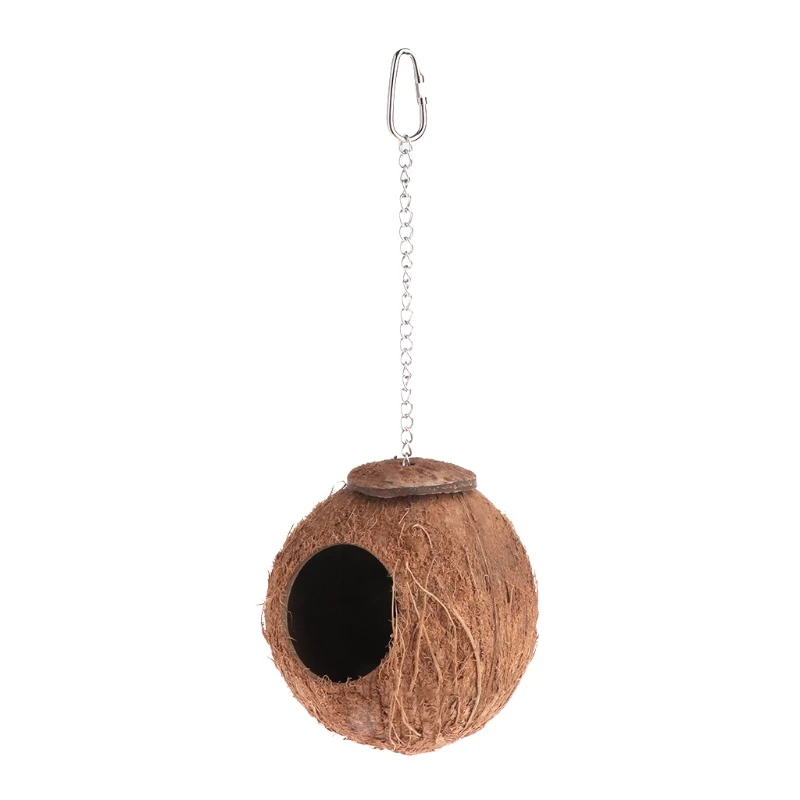 

Coconut Shell Bird Parrot Hanging Hammock Parakeet Budgie bed For Parakeets Finches Sparrows Bird Cage Birds Nest