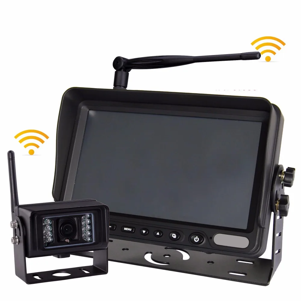 Монитор заднего вида 7 дюймов 2 4 ГГц с беспроводной передачей | Автомобили и