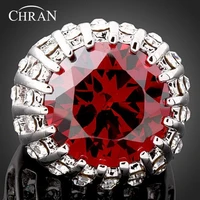 chran brand jewelry crystal wedding rings fashion statement jewelry aaa cubic zirconia engagement rings for women