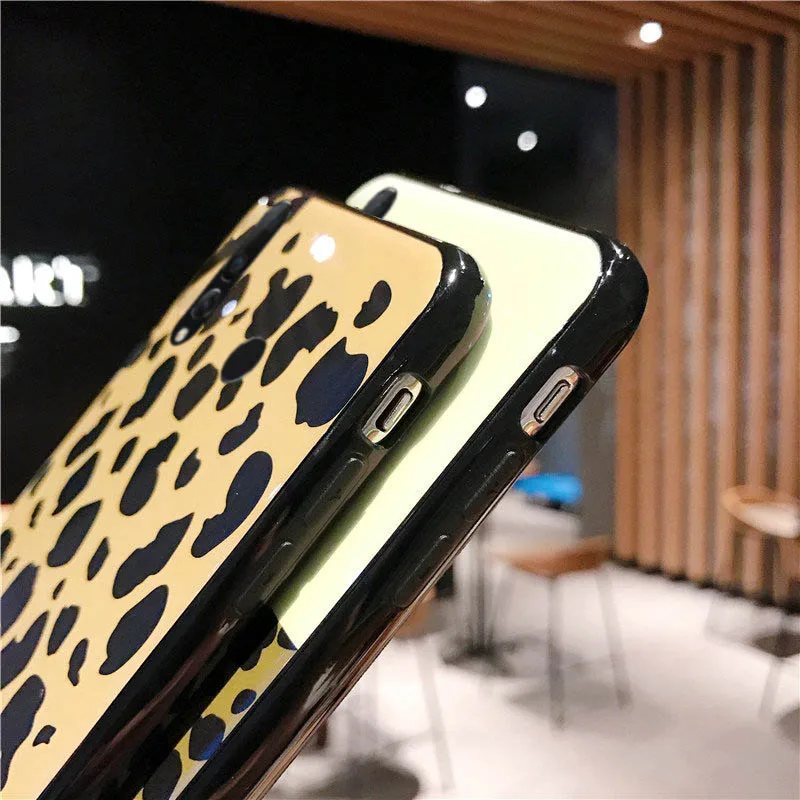 Blu-Ray чехол для телефона iPhone XS XR Max X 8 7 6 S Plus лазерный Леопардовый Мягкий IMD Ретро |