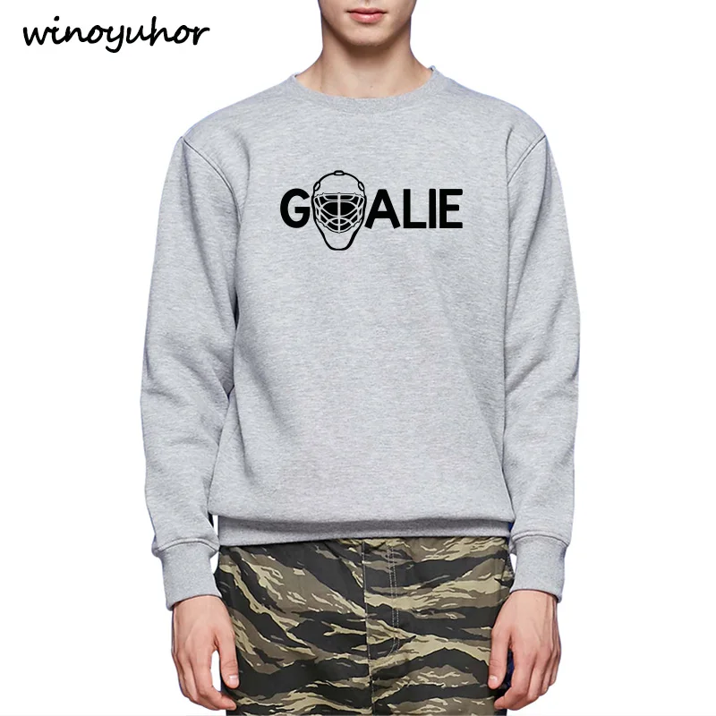 Goalies Hoodies Men Winter Fashion Long Sleeve Sweatshirts Mens Funny Ice Hockeys Player Gift Brand Clothing Tracksuits | Мужская одежда
