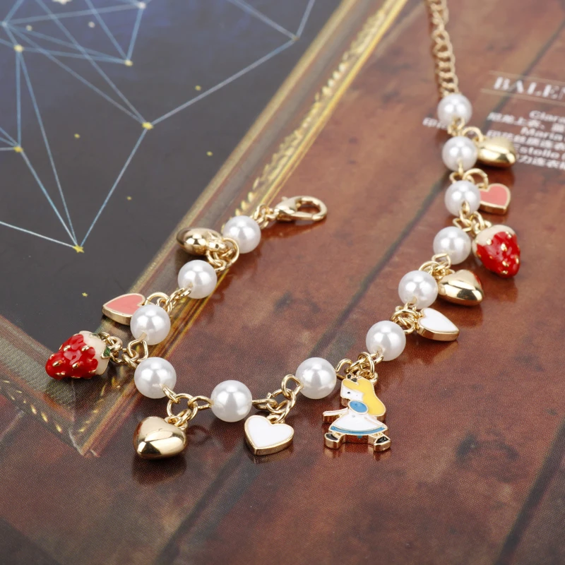 MQCHUN 2018 г. новый дизайн браслет Алиса в стране чудес браслет-цепочка с имитацией