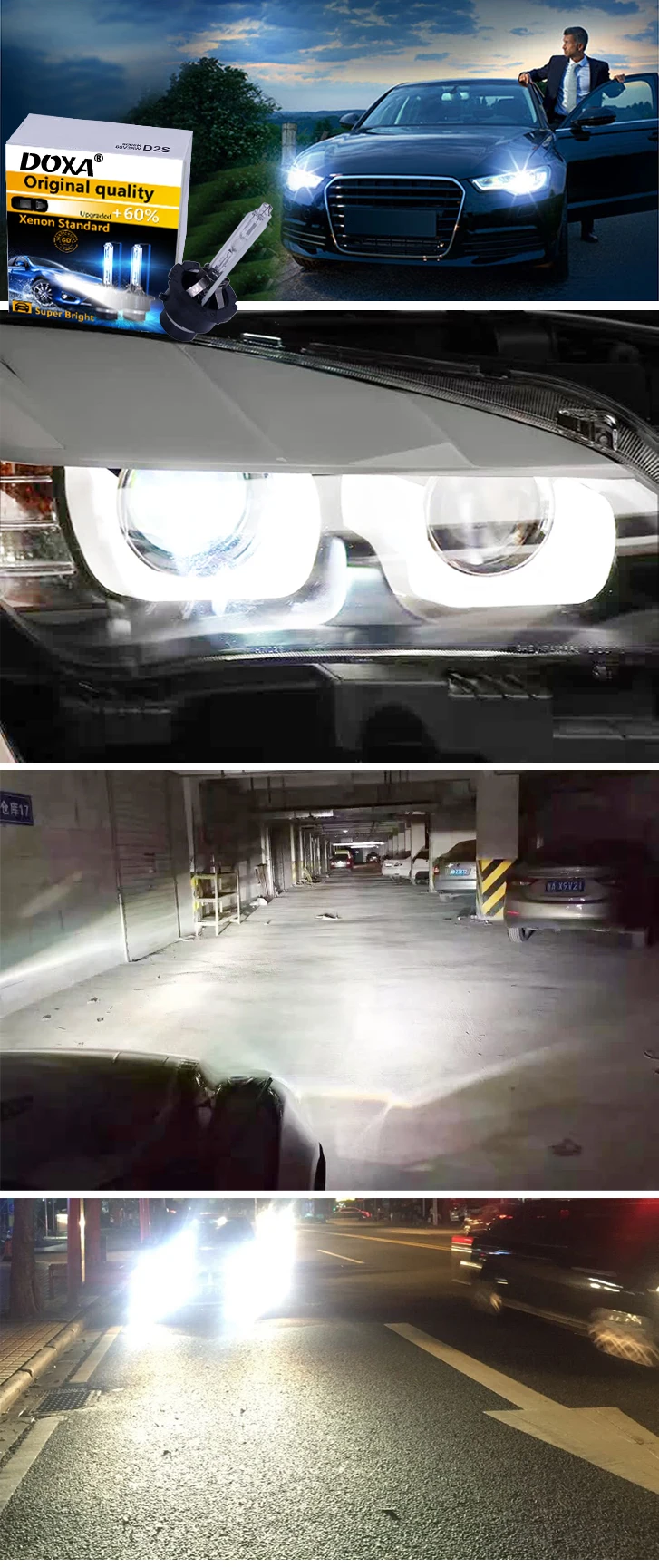 2 шт./лот) автомобильные фары Xenon D2S/D1S/D3S/D4S/D1R/D2R/D3R/D4R HID лампа 4300 K, 6000K белый D2S
