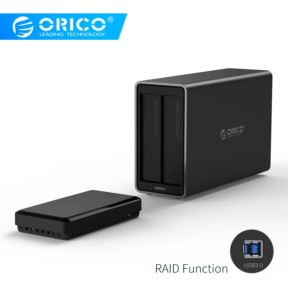 Док станция ORICO NS200RU3 2 Bay USB3.0 с поддержкой Raid 20 ТБ для хранения данных 5 Гбит/с UASP