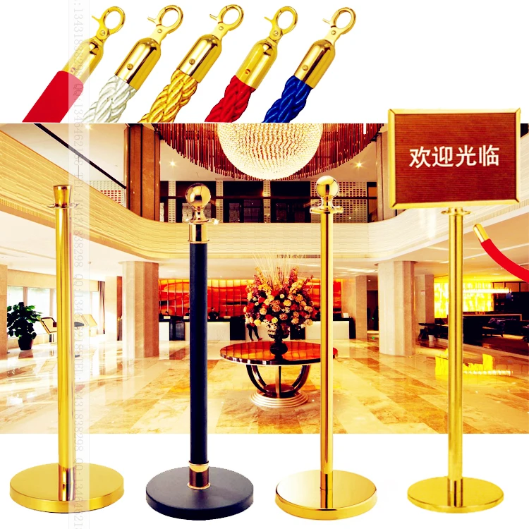 Thickened stainless steel railings 1.5 m line isolation zone safety fence fence hotel gold ball barber bar
