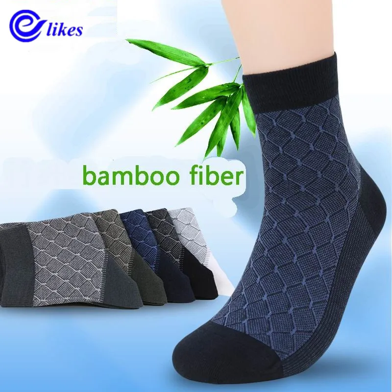 10 пар мужские хлопковые носки из бамбукового волокна однотонные Элитные