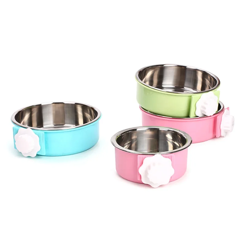 Товары для домашних животных нержавеющая сталь еда воды чаша еды контейнер