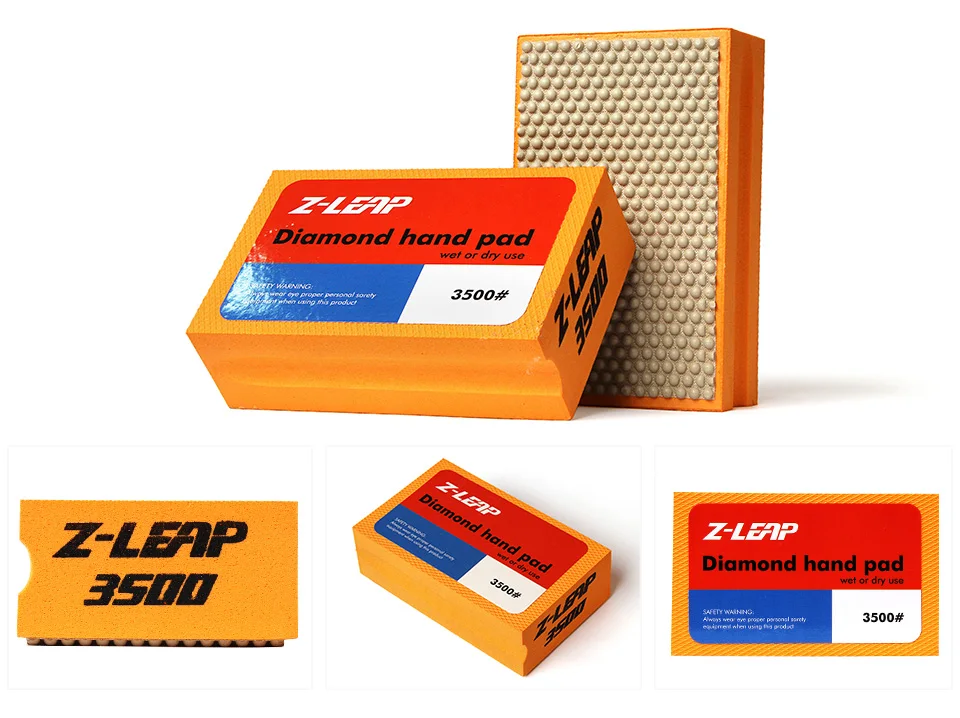 Z-LEAP, 1 шт., Полировочный круг из смолы с бриллиантами для ручной полировки, пена для стекла, керамики, мрамора, гранита, камня, мелкого шлифования, влажного использования, зернистость 800-7000