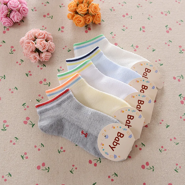 

2019 Baby Girls Boys Socks Summer kids ankle socks Breathable low cut Kids children cotton short sock meias fit 1-10y