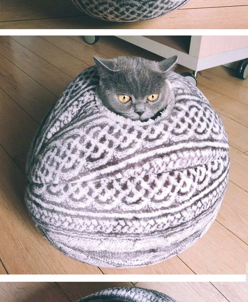 [MPK Cat Beds] Сферический домик для кошек с круглым отверстием, вашему коту понравится! Кошачий домик