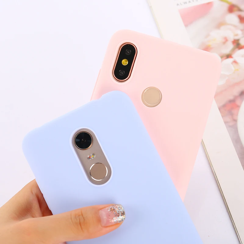 Ultra thin Candy Color Case for Xiaomi Redmi 6A S2 Note 5 5A Pro 4X 4A 6 Soft TPU Cover Mi 8 6X A2 A1 5X |