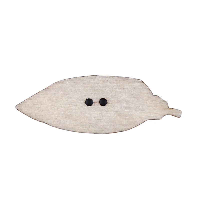 50 шт./лот узор из перьев деревянные винтажные декоративные пуговицы для шитья