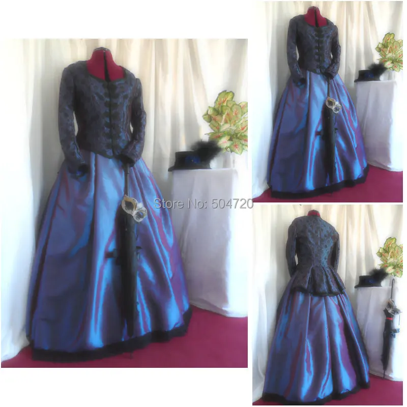 

Historical!R-246 19 century Vintage costume 1860S Victorian Lolita/Civil War Renaissance dress Halloween dresses All size