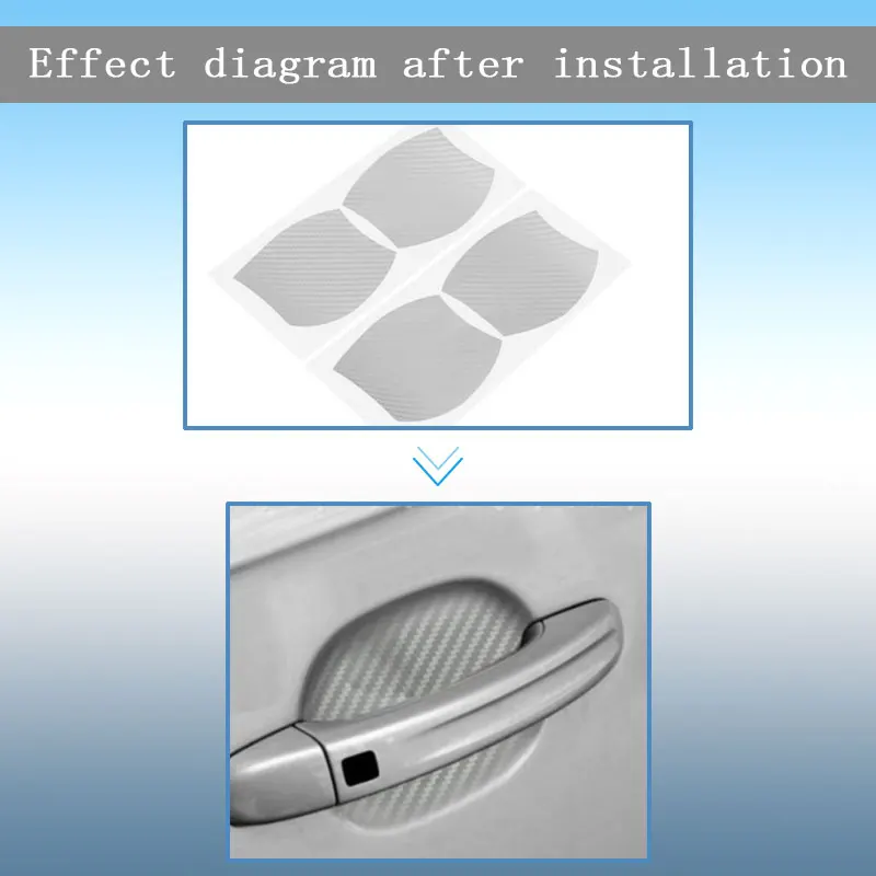 Наклейки OVERE из углеродного волокна на дверную ручку автомобиля 1 комплект защита