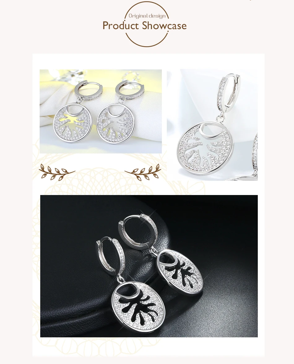 ORSA JEWELS, настоящие висячие серьги из серебра 925 пробы для женщин, полые резные серьги в форме Ловца снов, SE127