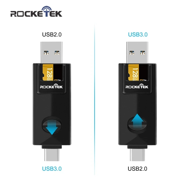 Rocketek type c usb 3 0 otg телефон Тип мульти 2 в 1 кард ридер 5 Гбит/с адаптер для SD TF micro
