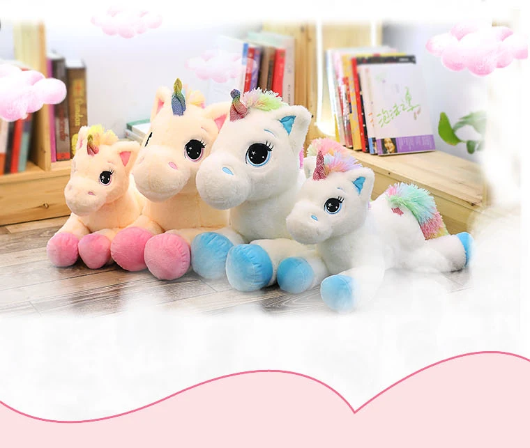 new Big 40cm/60cm/80cm lucky star unicorn rainbow horse cute stuffed animal plush toys baby birthday gifts home | Игрушки и хобби
