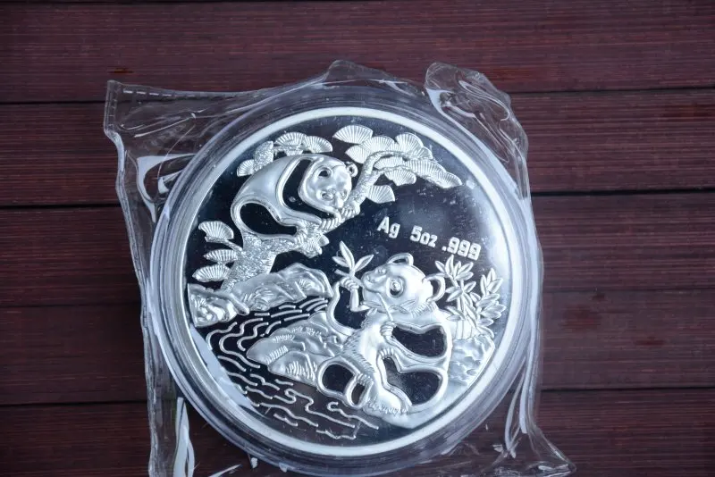 

Rare 999 Shanghai Mint 5oz Silver Coin,Panda,1994,free shipping