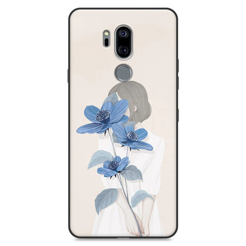 Полное покрытие для LG G7 тонкий Q чехол для LG G7 ThinQ G710 девушка цветок окрашенные мягкий TPU оболочка для LG G7 G 7 Чехол G7ThinQ чехол для телефона s