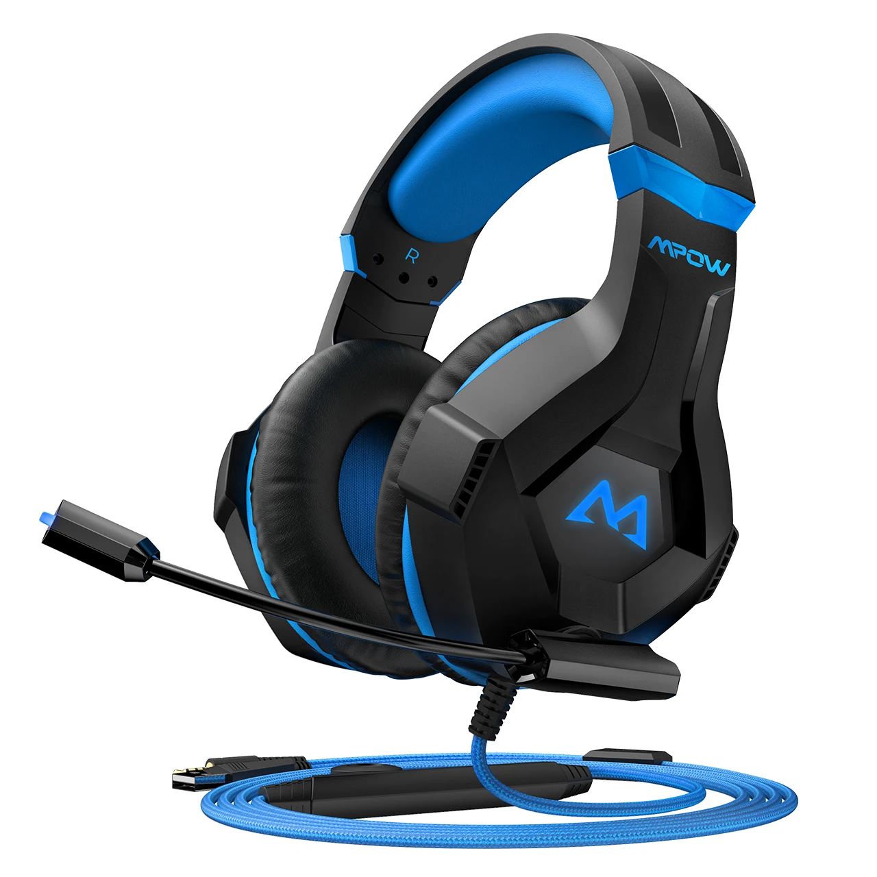 Mpow EG9 Stereo Gaming Headset 40mm Drivers With Mic In-Line Control RGB Gaming Headphones Soft Earpad For PS4 Switch PC Xbox