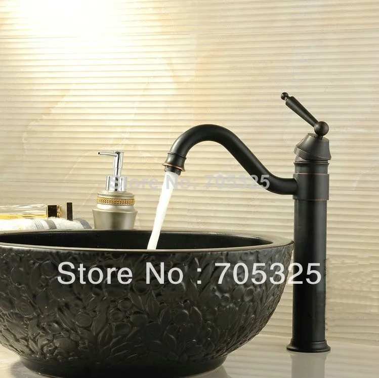 Бассейна водопад масло втирают черный бронзовый латунь смеситель