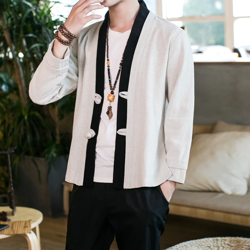 Кимоно для мужчин традиционное японское кимоно мужское кардиган harajuku уличная