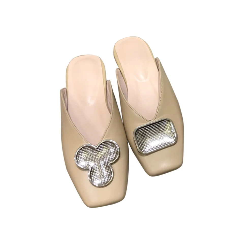 2019 г. летние женские шлепанцы удобные домашние босоножки с квадратным носком из